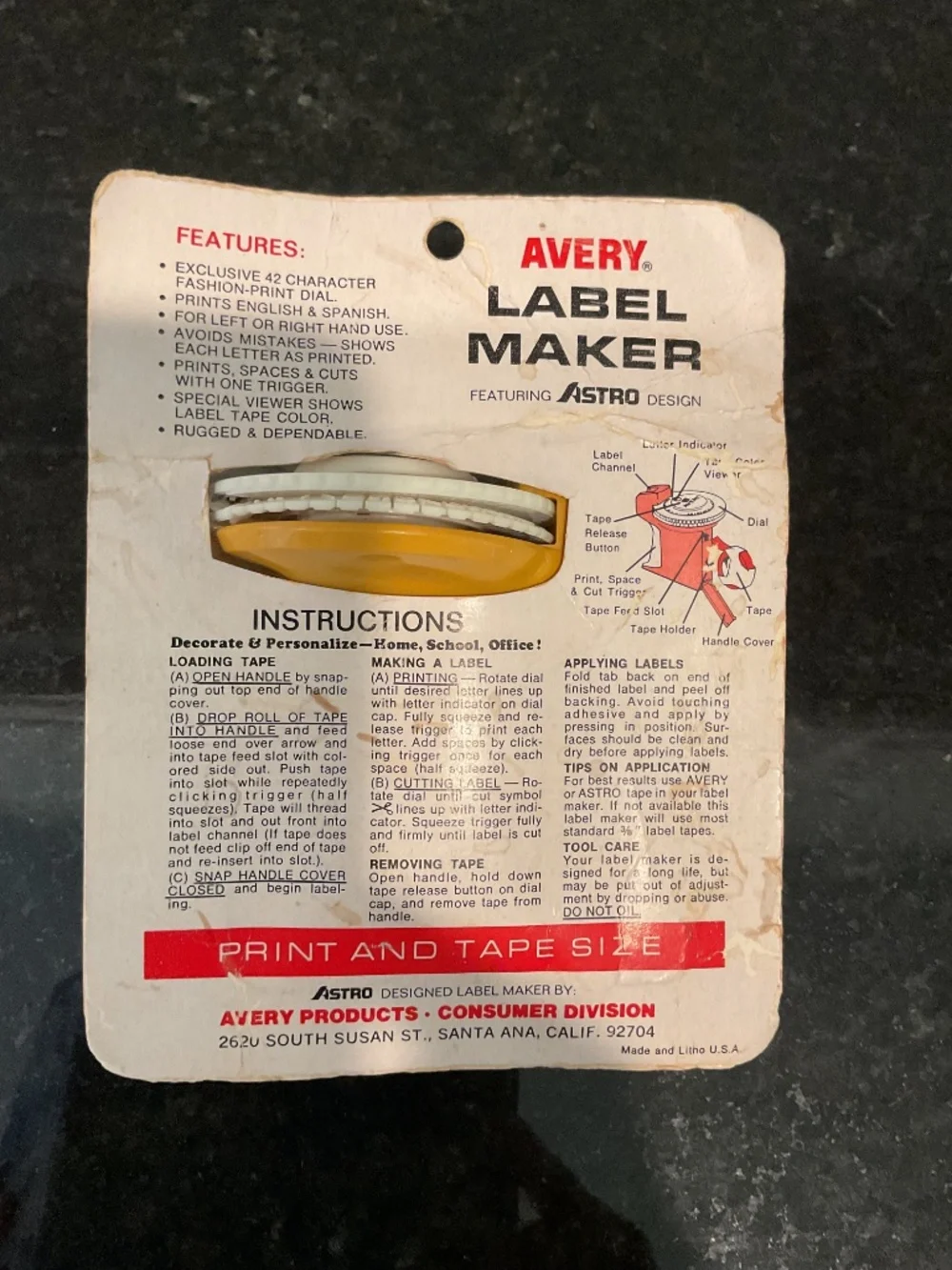 Manual Embossing Label Maker